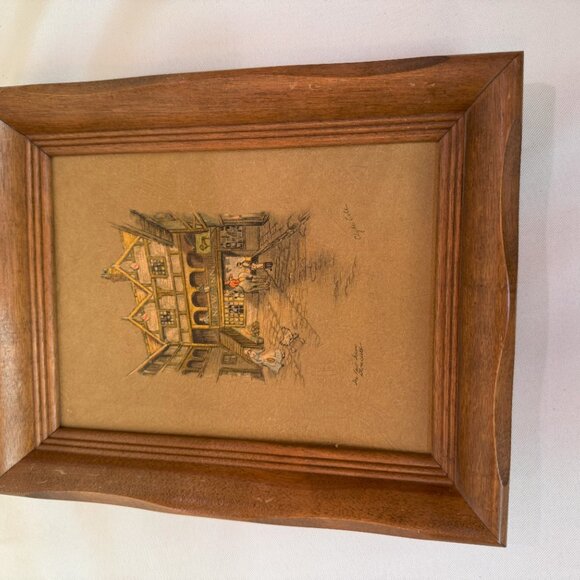 Vintage Clyde Cole Prints with Wood Frames - Picture 4 of 5